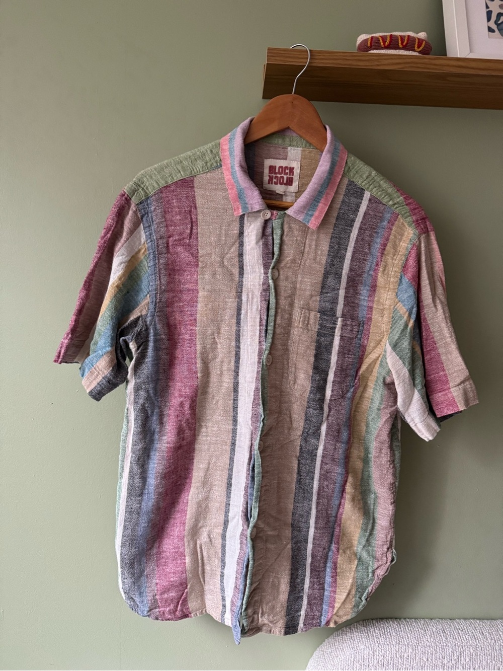Button Down Color block shirt